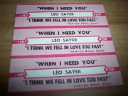 3 Leo Sayer When I Need You / I Think We Feel In Love Jukebox Title Strip
