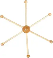 Kisangel Wooden Mobile Frame for DIY Wind Chimes Legged Design Durable Wind Chime Frame Accessories for Home Decor for Courtyards and Gardens
