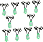 KOMBIUDA Fishing Gear Alert Bells 10pcs Twin Bells for Bass Fishing Rods Sound Indicator for Sea Anglers and Enthusiasts