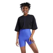 Reebok Cardi B Crop T-Sweatshirt Black Women's Top Boxy T-Shirt Activewear