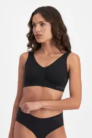 [Bonds] Bonds Women's Comfy Seamless Crop Bra in Black Size: 3XL 3XL Black