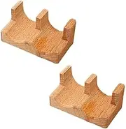 Binxind 2Pc Wood Sushi Tacos Holder Tray Plates Serving Dish Divider Accessories Taco Rack for Partys Kitchen Gatherings Desktop
