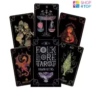 FOLKLORE TAROT CARDS DECK & GUIDEBOOK ROWAN ORTINS US GAMES SYSTEMS NEW