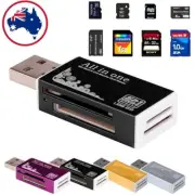 AU All-in-1 Mini Pocket Compact Multi Memory Card Reader Adapter For CF SD TF MS