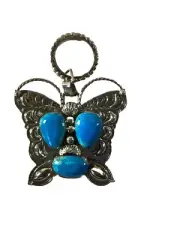 HSN Chaco Canyon Sterling Silver Kingman Butterfly Pendant NEW 2-1/4” X 2”