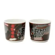 Marimekko Rusakko Latte Mug Coffee Cup Set Of 2 Scandinavian Drinkware With Box