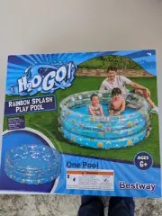 H2O GO! Inflatable Rainbow Splash Play Pool 59"x59"x21" 118 Gallons New