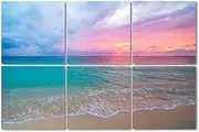 6 Pack Art Acoustic Panels Pink Sunset Soundproof Wall Panels Padding Decorative Sound Absorbing Panels 72"x48" for Recording Studios Home