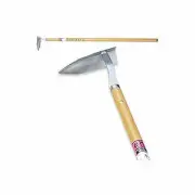 Nisaku 1012 - 1012mm Stainless Steel Triangular Hoe (Wood Handle)