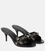 [Balenciaga] Balenciaga Cagole leather mules AU 6.5 black
