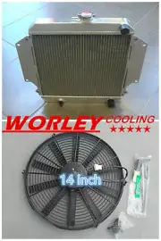 QLD-Aluminum Radiator + Fan for SUZUKI SIERRA 2Dr SPFTOP /HARDTOP 1.3L SJ410/413