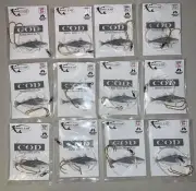 12 Pack COD Rig 7/0 Bait Holder Hook With Bennett And Son