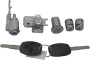 Ignition Switch Door Lock Cylinder 5pcs Key Set for Honda for Accord 2008-2012 4-Doors Models 72185-TA0-A01 06351-TA0-A01