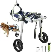 VEVOR 2 Wheels Dog Wheelchair for Back Legs, Pet Wheelchair Lightweight & Adjustable Assisting in Healing, Dog Cart/Wheelchair for Injured, Disabled, Paralysis, Hind Limb Weak Pet(M)