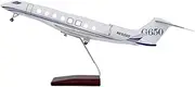 Replica Pre-Build Aircraf 47CM Scale Gulfstream G-650 Model Airlines Resin Aircraft Series with Lights and Landing Wheels Showcase Collection Gift Display