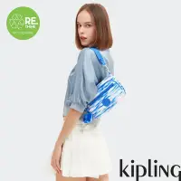 在飛比找Yahoo奇摩購物中心優惠-Kipling 藍粉海洋波紋印花多袋收納手提斜背兩用包-MI