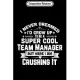 Composition Notebook: Super Cool Team Manager Funny Baseball Soccer Gif Journal/Notebook Blank Lined Ruled 6x9 100 Pages