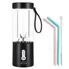 Portable Electric Blender & 6 Steel Blade - USB Charing Juicing Cup (Black) Hot