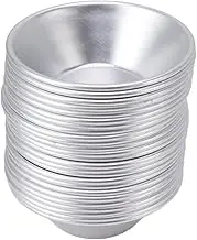 Gsycle 25Pcs Mini Pie Tins, Non-Stick Cupcake Cake Moulds Aluminum Mini Tart Pan Mini Egg Tart Moulds Pie Moulds for Baking