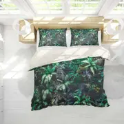 3D Green Jungle Leaves Quilt Cover Set Bedding Set Pillowcases 106