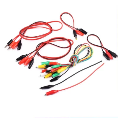 10Pcs Double-ended Wire Crocodile Alligator Clips Test Leads Jumper Cable