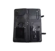 Ahead Bags - ALSCBLK - Black Handmade Leather Stick Case w/Drum Key Holder