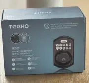 TEEHO TE002 Digital FINGERPRINT Keypad Deadbolt Keyless Entry Matte Black NEW