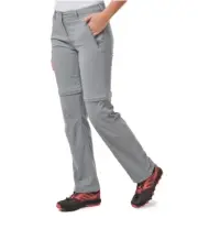 NEW SZ 16 Craghoppers Women's Nosilife Pro Convertible Trousers Cloud Grey