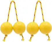 2pack/lot African Rhythm Shaker Ball 5cm Hand Percussion Classic Rhythmic Ball Shaker Musical Instrument Shaker Rattle for Parties Concerts Festivals, Yellow