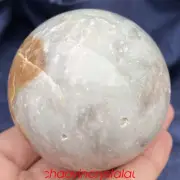 0.79LB Natural amazonite ball quartz crystal sphere 64mm reiki healing XQ925