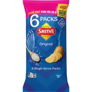 Smith's Crinkle Cut Potato Chips Multipack Original 6 pack