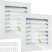 2 Pcs Gable Vent Aluminum Alloy Wall Vents Shed Attic Vent with Screen Return...