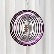 Wind Chime 3D Rotating Wind Turn Stainless Steel Indoor and Outdoor Decorative Pendant
