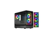 DIYPC ARGB-M1-BK Black USB3.0/ Type C Tempered Glass Micro ATX Gaming Computer C