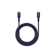Microdia ExeCable Tweed PD100W USB-C Charging/Data Sync Cable Cord 2.6m Navy