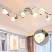 6-Light Track Lighting Kit with Glass Shades