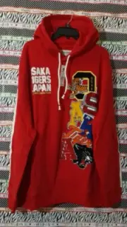 Iro ochi Mens Originals 24th Ward Pullover Hoodie True Red Plus Sz 2XL