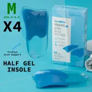 4X Pair Insoles Shoe Inserts Arch Support Plantar Fasciitis Foot Pad Gel Half M