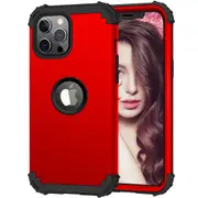 MCC Impact iPhone 13 Pro Shockproof 3in1 Rugged Case Cover Apple 13Pro [Red]