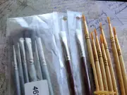 BNIP Paint Brushes Acrylic Watercolor Sax True Flow Variety Set Dynasty Flat Rnd