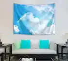 Sun Sun Cotton White Clouds 3D Wall Hang Cloth Tapestry Fabric Decorations Decor