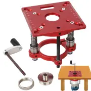 Precision Router Lift Kit with Router Table Insert Plate Max Lifting 70mm Woodworking Engraving DIY Tools for 64-66mm Di