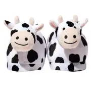 Winter Women Home Slippers Cotton Cartoon Plush Cow Shoes Indoor Slippers