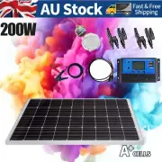 200W Fixed Solar Panel Kit Mono Caravan Home Off Gird Battery Charging Power AUS