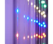 Solar Curtain Light 280 Led 9.8X9.8Ft With Remote Control For Patio Garden Pavilion Party Wedding,Multicolor