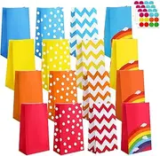 WD&CD 48pcs Party Favor Gift Party Bags, Candy bags, Gift Paper Bags with Sealing Stickers Loot Bags For Birthday, Party, Festival, Chrismas day