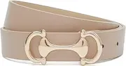 [WANTESS] Women Belts for Jeans Dresses Skinny Waist Belt with Gold Buckle Thin Belts for Ladies