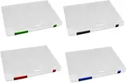 Uonlytech 4Pcs Portable File Storage Cases Document Organizers for Home Office School Stylish Transparent Filing Boxes