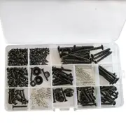 Guitar Screw Kit Assortment Set for Electric Guitar Bridge Pickup Pickguard Tuner,Switch Neck Plate black