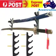 4 Premium Katana & Scabbard Brackets / Katana Stand / Sword Holder - Black
